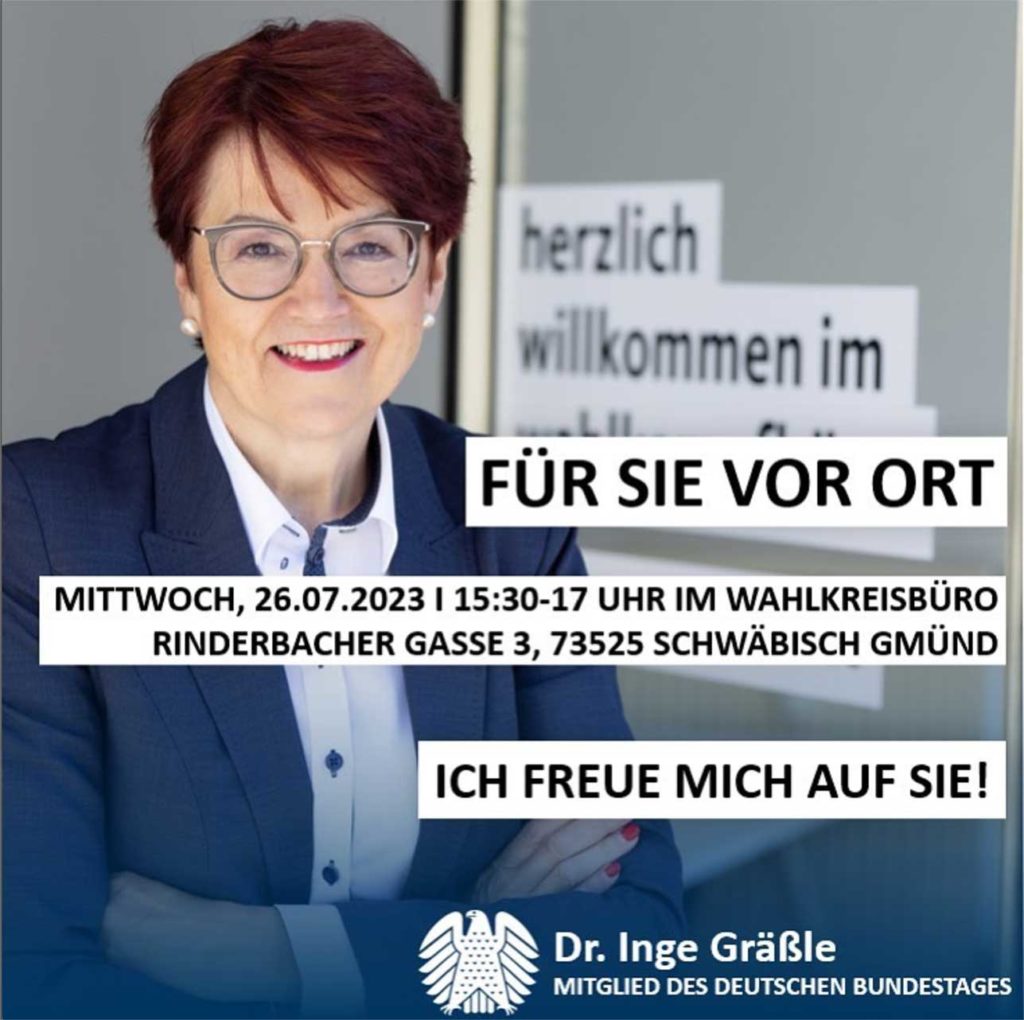 Dr.Inge Gräßle im WK-Büro