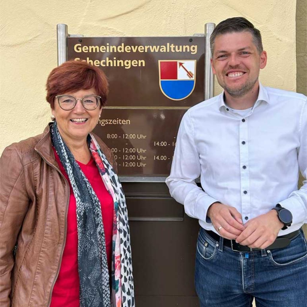 Dr. Inge Gräßle mit Bürgermeister jenninger Schechingen